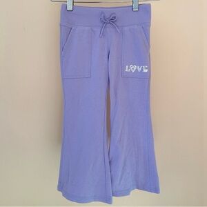Purple Flare Sweatpants | Girls XS (4/5) | Love Sweatpants